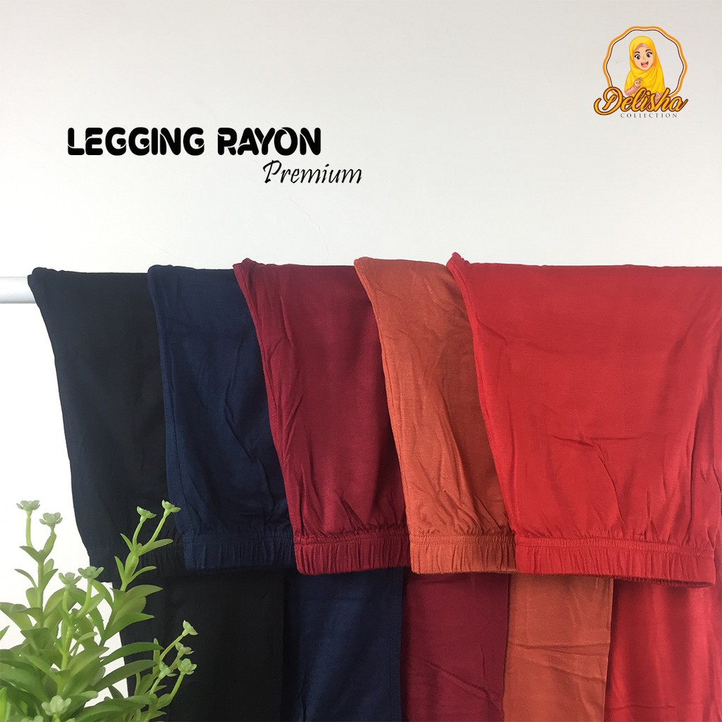 Celana Legging Panjang Wanita Rayon Premium Standard &amp; Jumbo By : Islah / Celana Panjang Kaos Basic Premium / Celana Rayon Premium / Daleman Wanita / Legging Panjang Polos