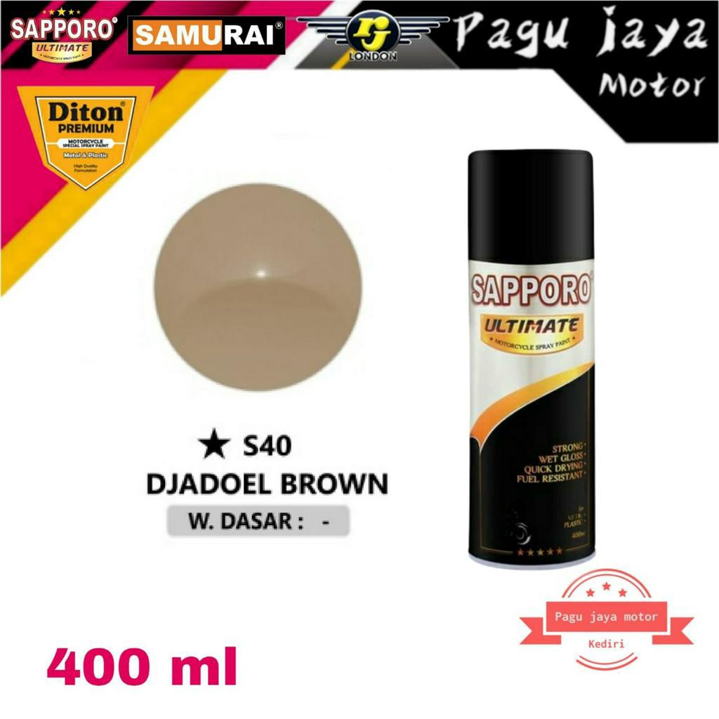 SAPPORO ULTIMATE JADUL BROWN DJADOEL JADOEL COKLAT S40 400ML CAT SEMPROT SPRAY PAINT PILOX PILOK