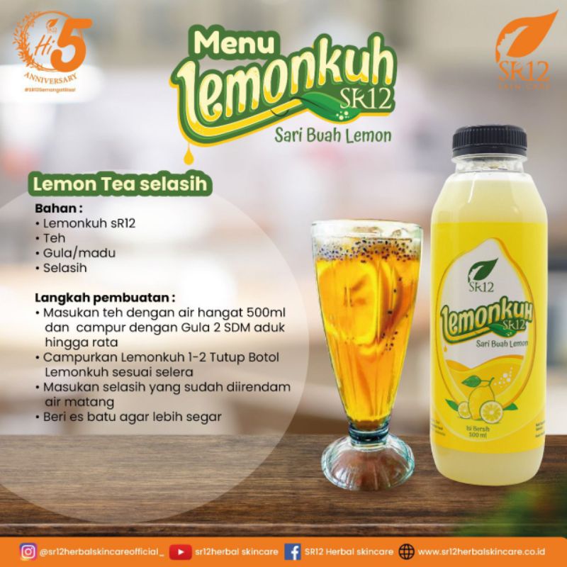 

SR12 LEMONKUH/SARI LEMON ORIGINAL/MINUMAN NUTRISI DIET DETOX HERBAL