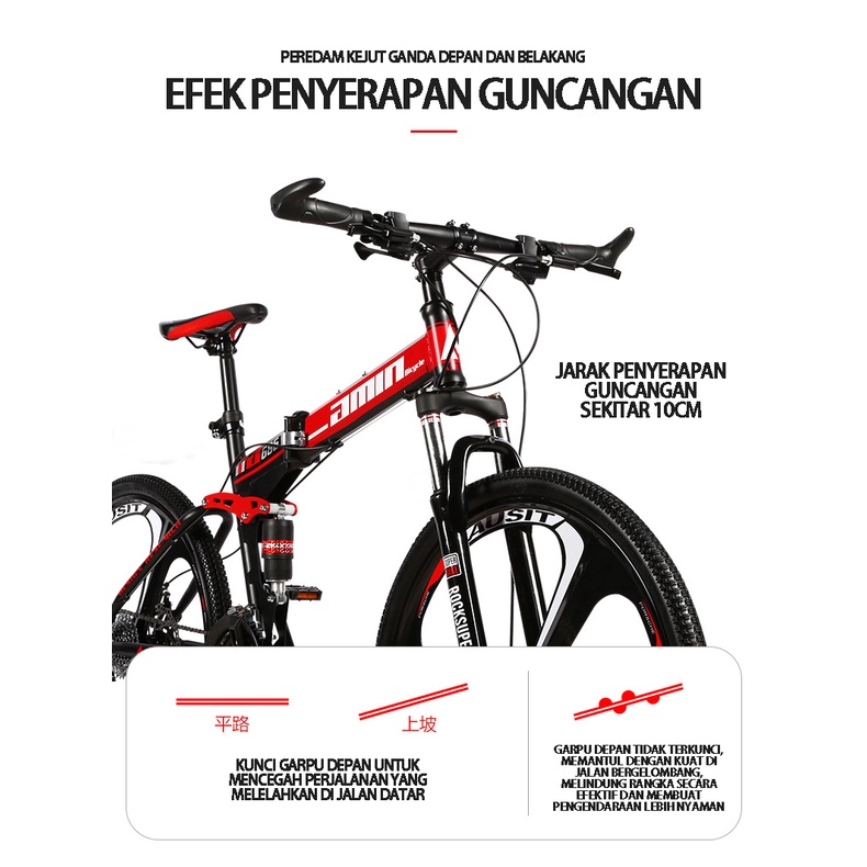 26 inch sepeda gunung sepeda lipat sepeda Folding Bicycle Sepeda Olahraga-1