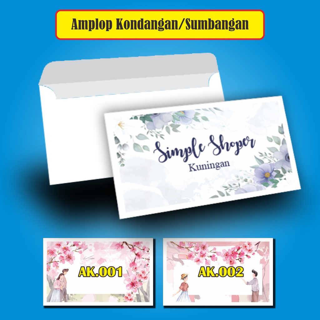 Jual Amplop Kondangan Sumbangan Amplop Cetak Nama Shopee Indonesia