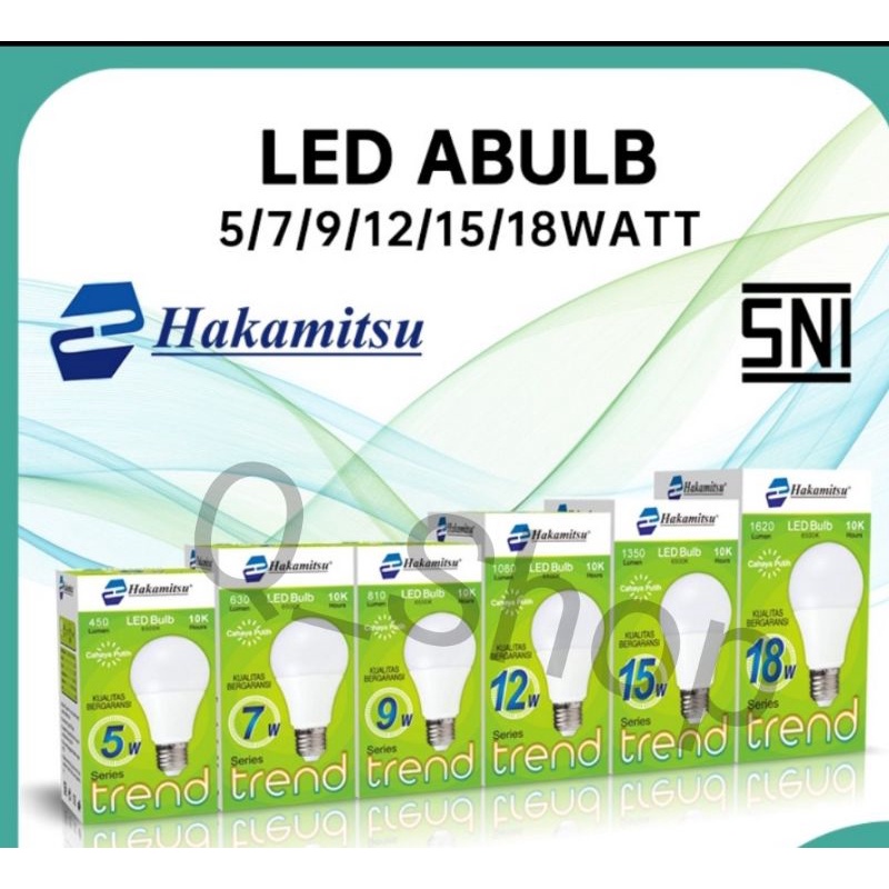 Lampu LED BULB Hakamitsu TREND 9 Watt