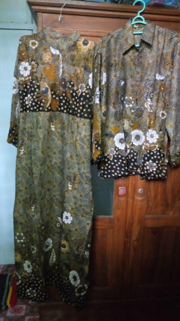 Cupu_store.batik Couple Keluarga - Couple Batik Indonesia Sarimbit Gamis Familly Set Hrb026