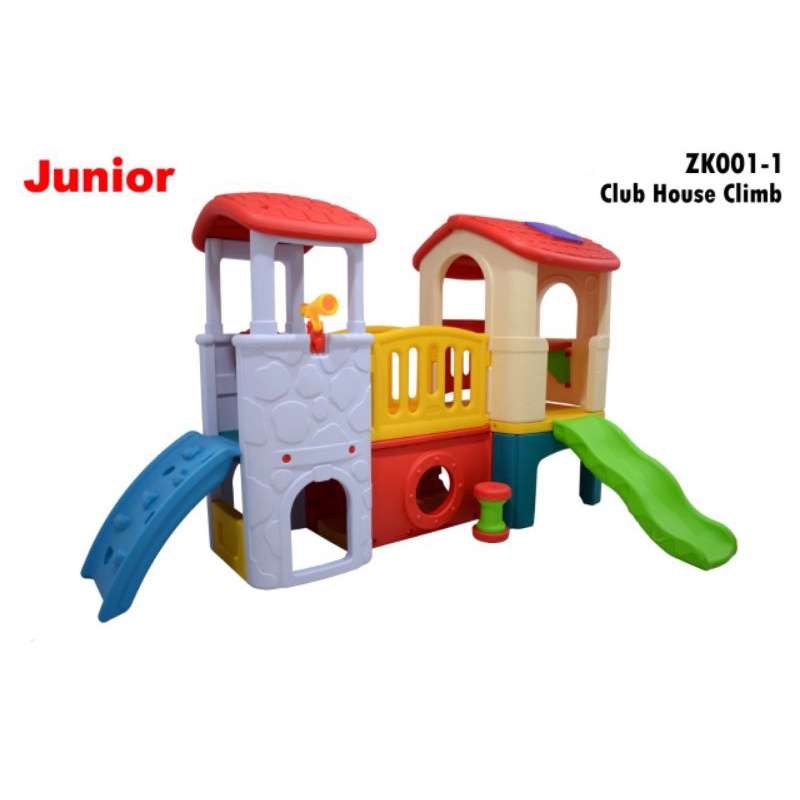 Junior Club House Climber ZK001-1 / mainan rumah-rumahan dengan perosotan
