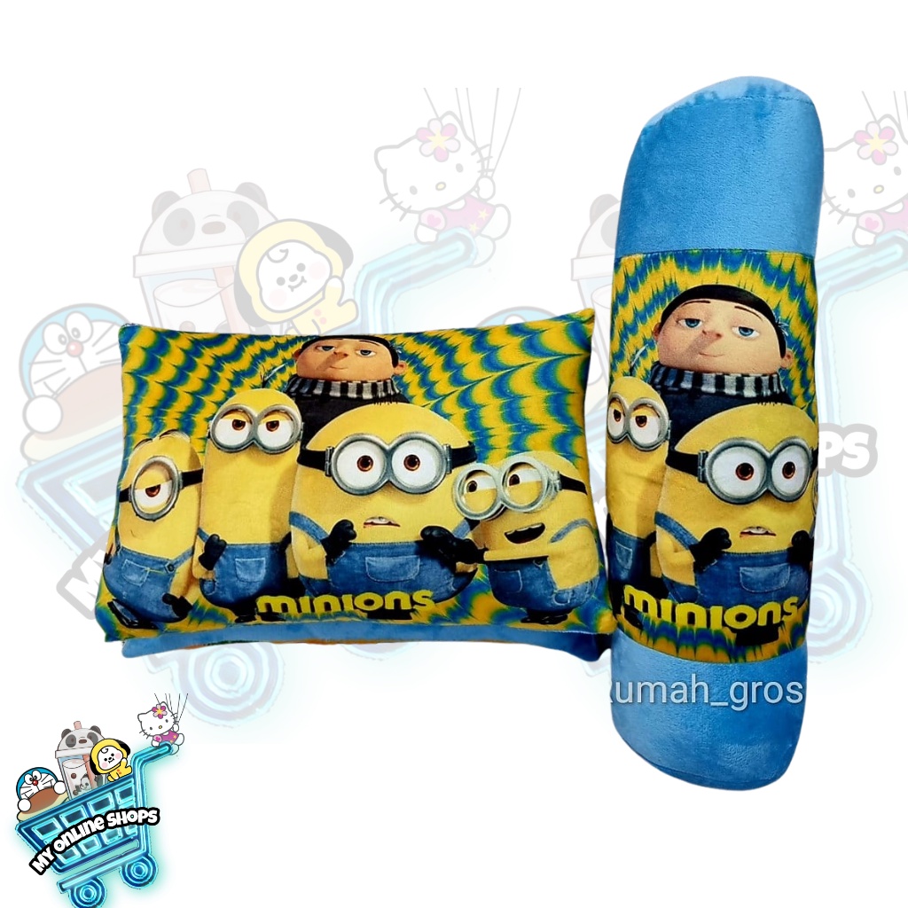Paket Bantal Guling Boneka Minions