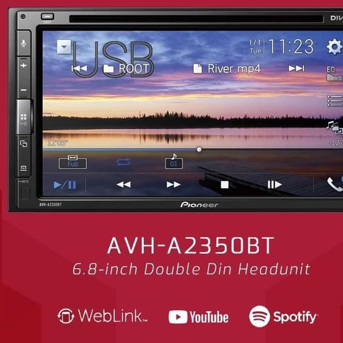 New Pioneer Avh-A2350Bt Double Din Dvd Usb Full Hd