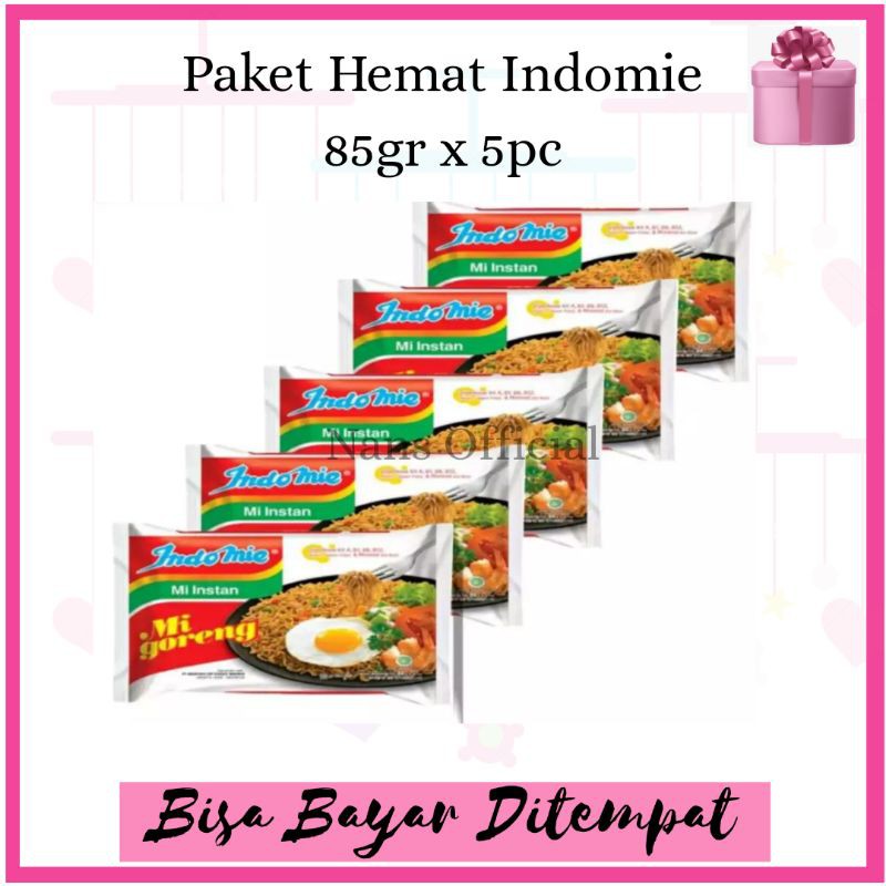 

Paket Hemat Mie Goreng Indomie 5pc / Indomie Mie Instan 1Set isi 5pc