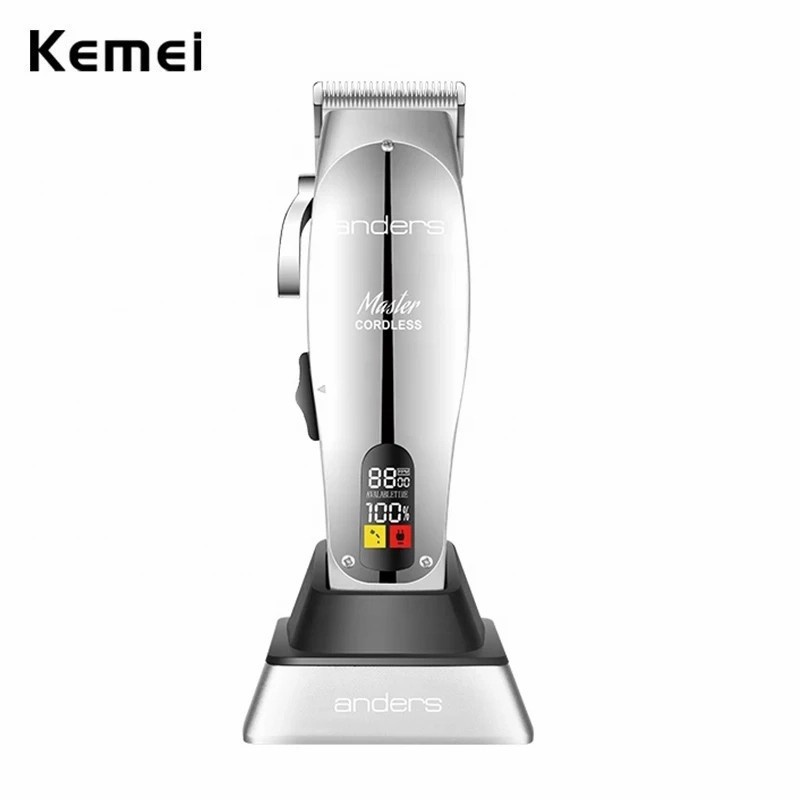 kemei 12480 pemangkas rambut master profesional gunting lithium ion