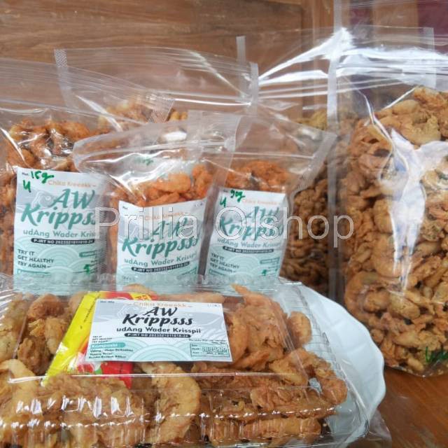 

Keripik Udang/Wader 150gr, Makanan Ringan Murah, Camilan/Cemilan Jajanan Sehat Kekinian, Crispy Ikan