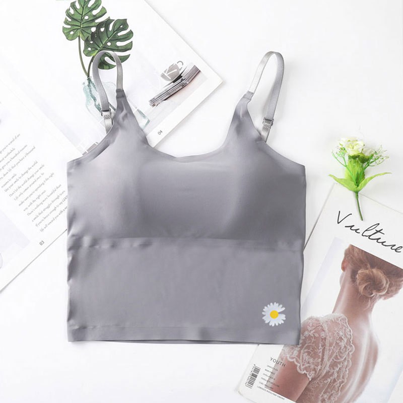 ❀ Chingu ❀ PW107 COD Tanktop Bra Wanita Mulus Crop Top Tanpa Kawat With Cup Bra Seamless Import Surabaya