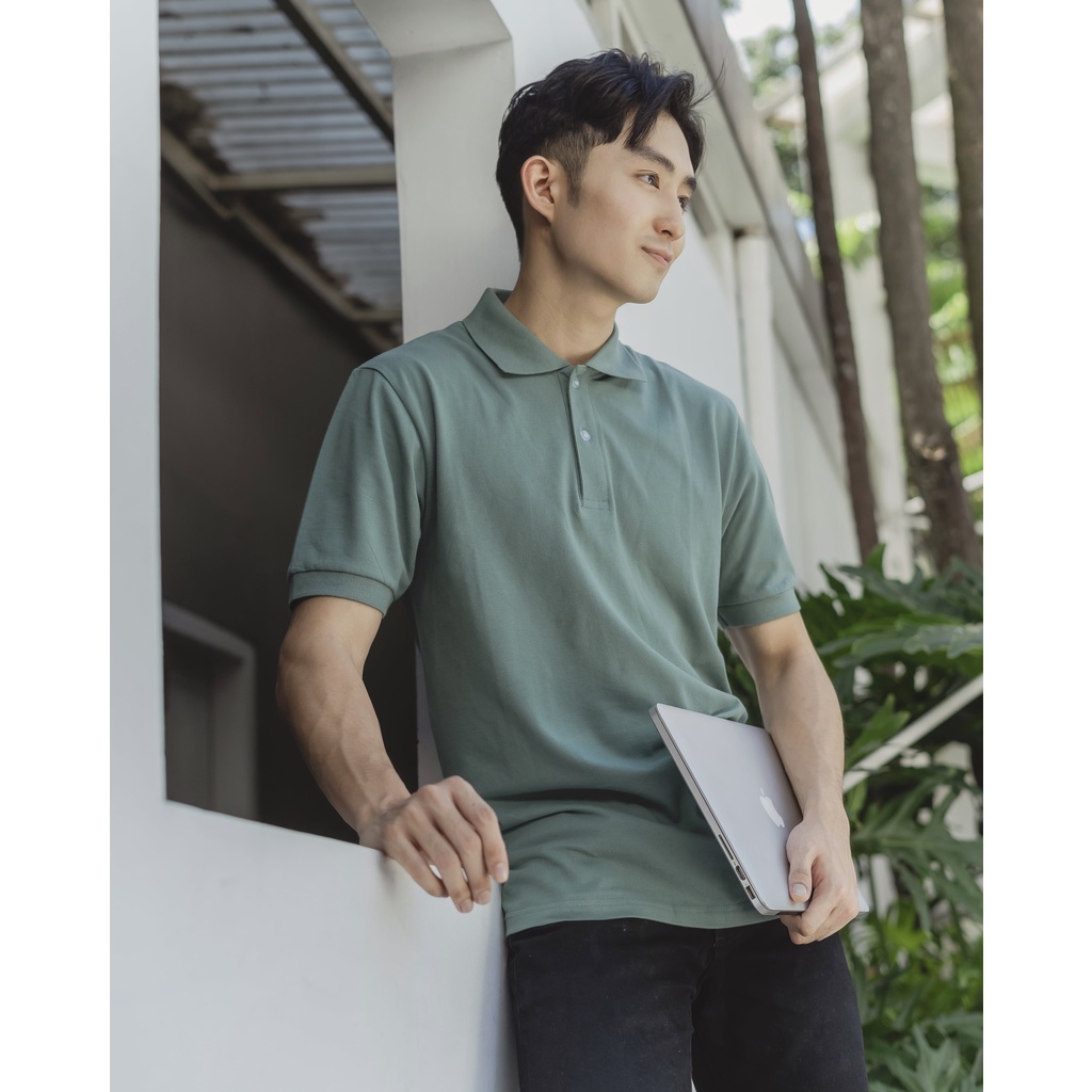 AKITA POLO SHIRT - Kaos Polo Pria in Mineral Green