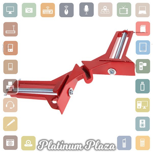 Taffware Corner Clamp Penjepit Sudut Frame Kaca Kayu Angle 90 Deraja`FMP8S7- Red