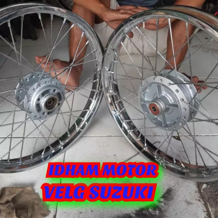 VELG ORIGINAL SUZUKI SHOGUN 125 SHOGUN NEW 110 DEPAN BELAKANG ASLI