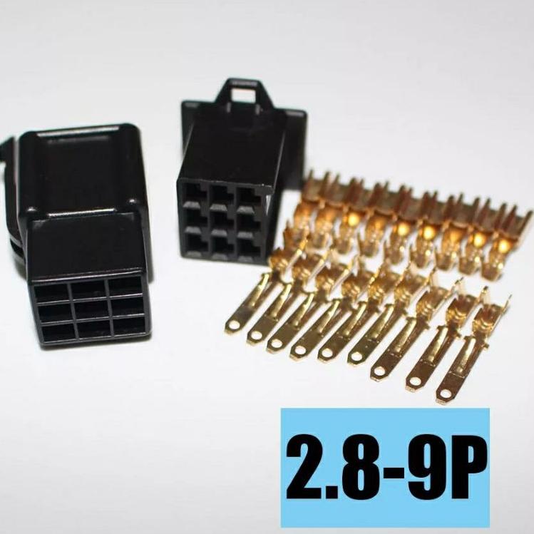 SOKET 9 PIN HITAM  SOKET KONEKTOR SOCKET CONNER KABEL GEPENG KECIL Y2B6