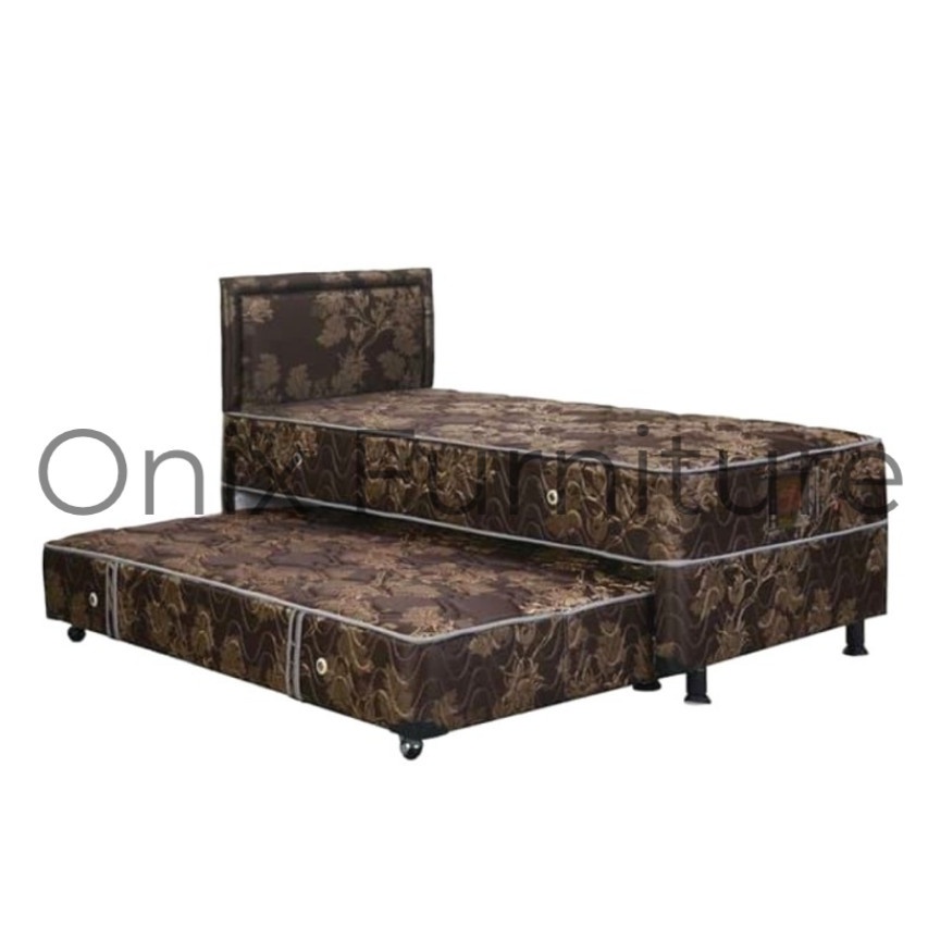 Kasur 2in1 central deluxe 120x200. sanderan kotak . coklat biru merah