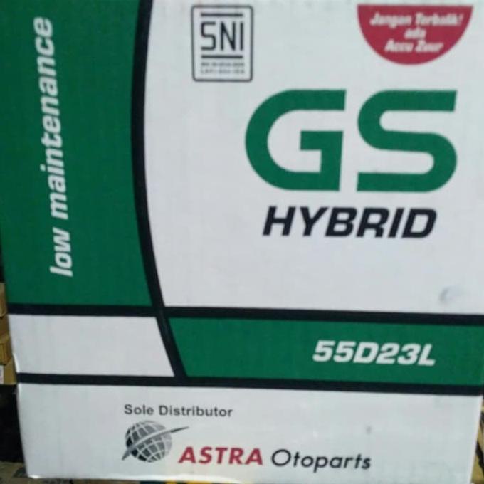 =+=+=+] Aki Mobil / Battery GS ASTRA Type GS HYBRID 55D23L 12V 60Ah