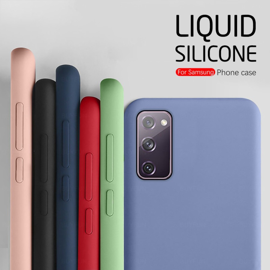 Soft Case untuk Samsung Galaxy S20 Fe Liquid Silikon Slim Skin candy macaron Bludru