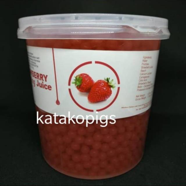 

Popping Boba Strawberry 3.2kg COATING JUICE AGAR JELLY