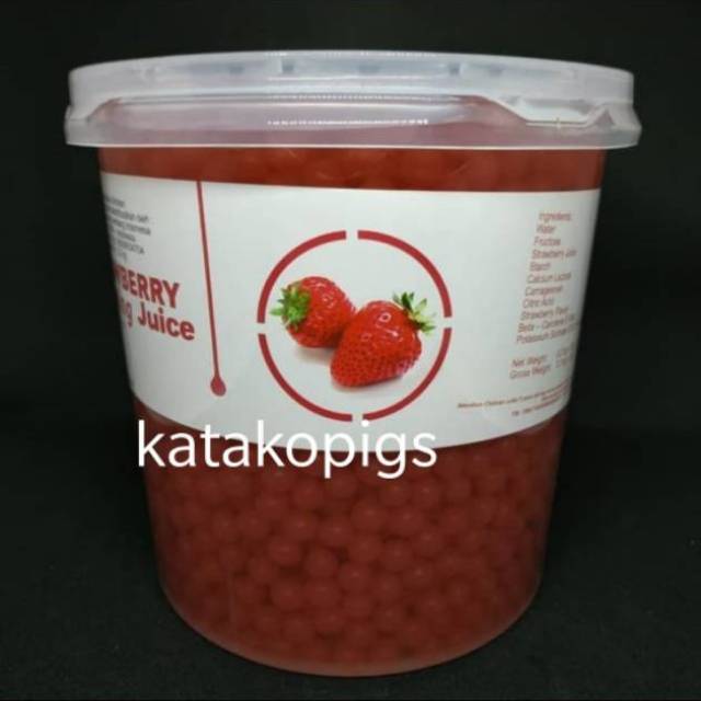 

Popping Boba Strawberry 3.2kg COATING JUICE AGAR JELLY