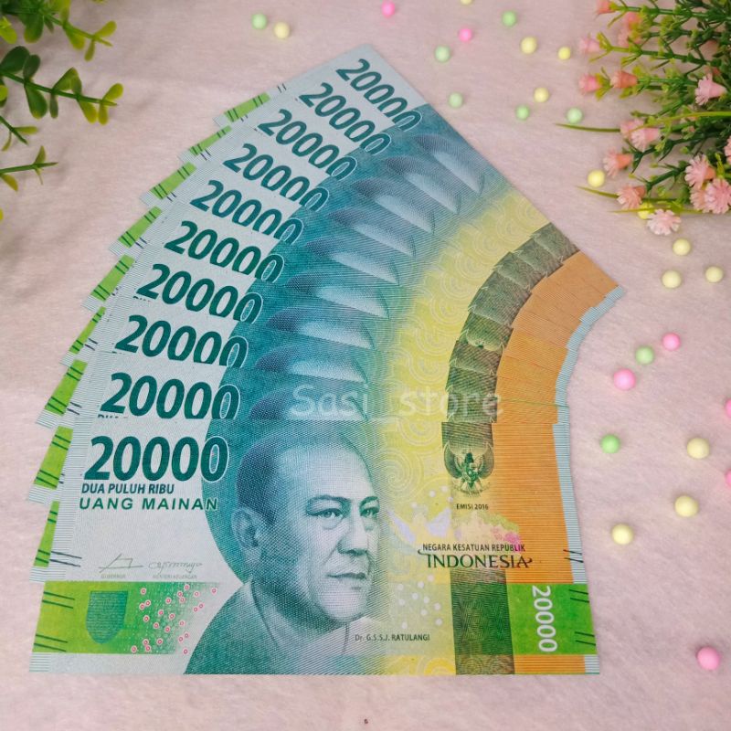 50 LEMBAR grosir UANG MAINAN MIRIP ASLI, UANG MAHAR-20k