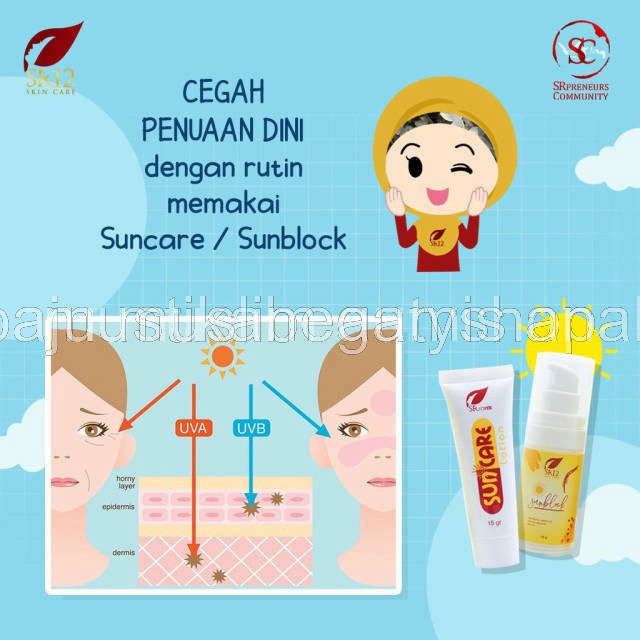 SUN BLOCK SR12 / SUNBLOCK SPF 30++ / SUN BLOCK WAJAH BPOM