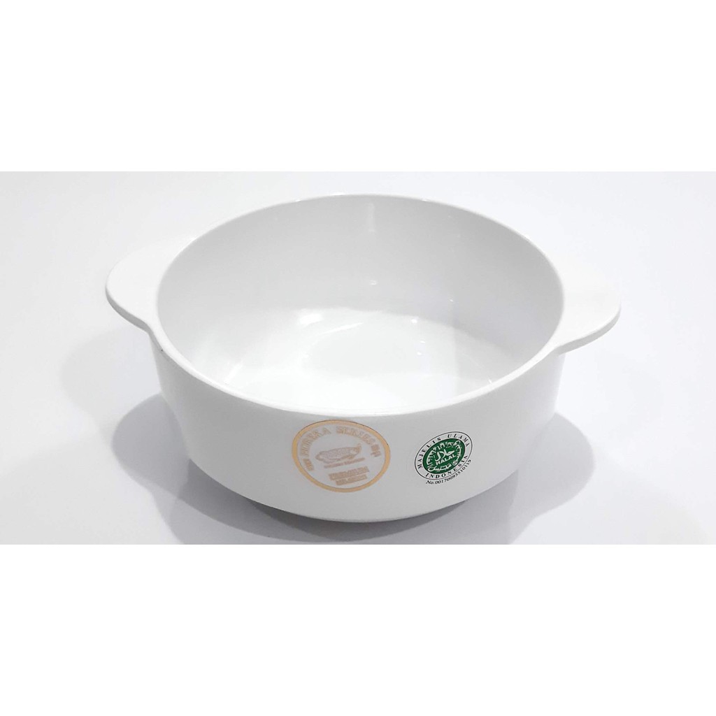 W6506 Mangkok MELAMINE Horeka PUTIH - Golden Dragon - Mangkok Sup melamin tampilan mewah