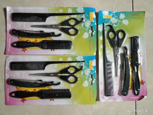 GUNTING RAMBUT MAINAN PANGKAS CUKUR SATU PAKET MURAH