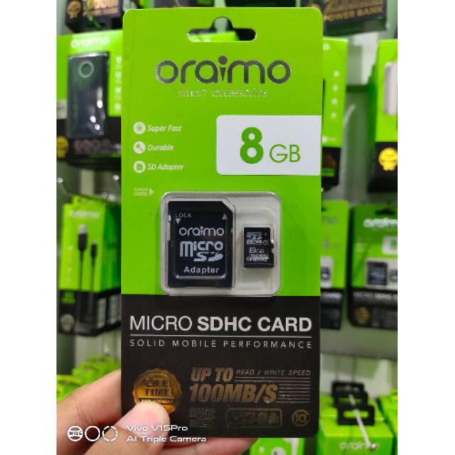 MEMORY MICRO MMC ORAIMO 8GB  CLASS 10 ORIGINAL