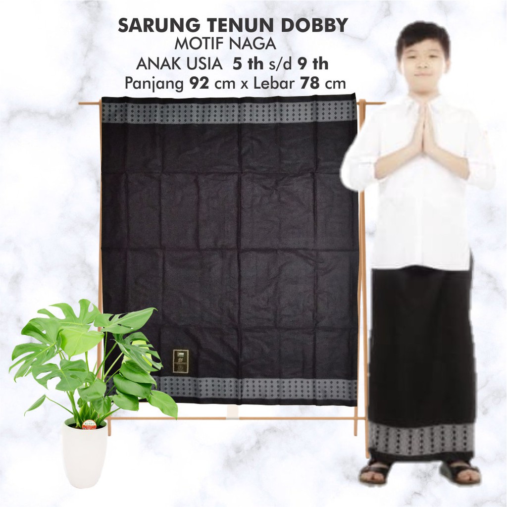 Sarung Anak Usia 5th s/d 9th Tenun Dobby Motif Sisik Naga Premium