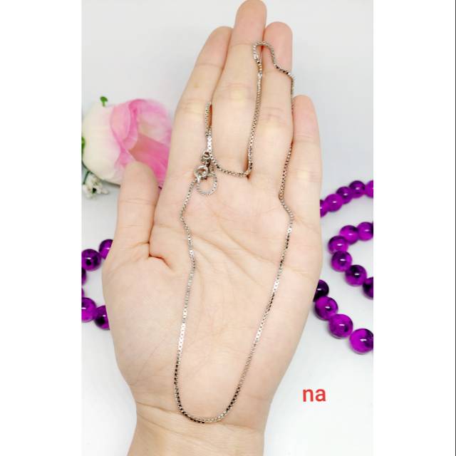 Kalung rantai italy / itali kaca lapis emas