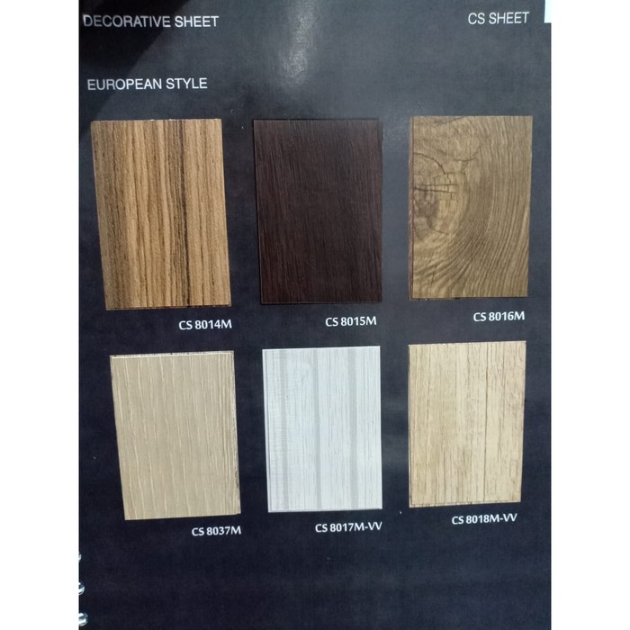CS PVC SHEET WOODGRAIN TIPE M CS SHEET TIPE E SHEET URAT KAYU CS SHEET SERAT KAYU
