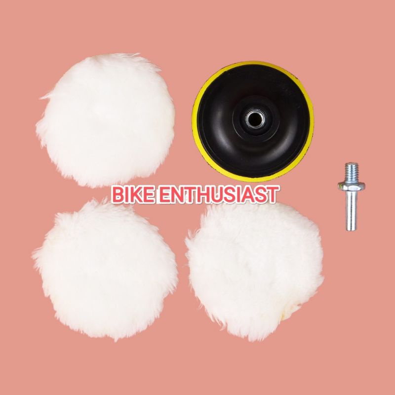 345IA Polisher Pad Wool Pad wol poles mobil diameter 3,4,5, 6, 7 Inchi wax  DB5 body mobil bisa samb