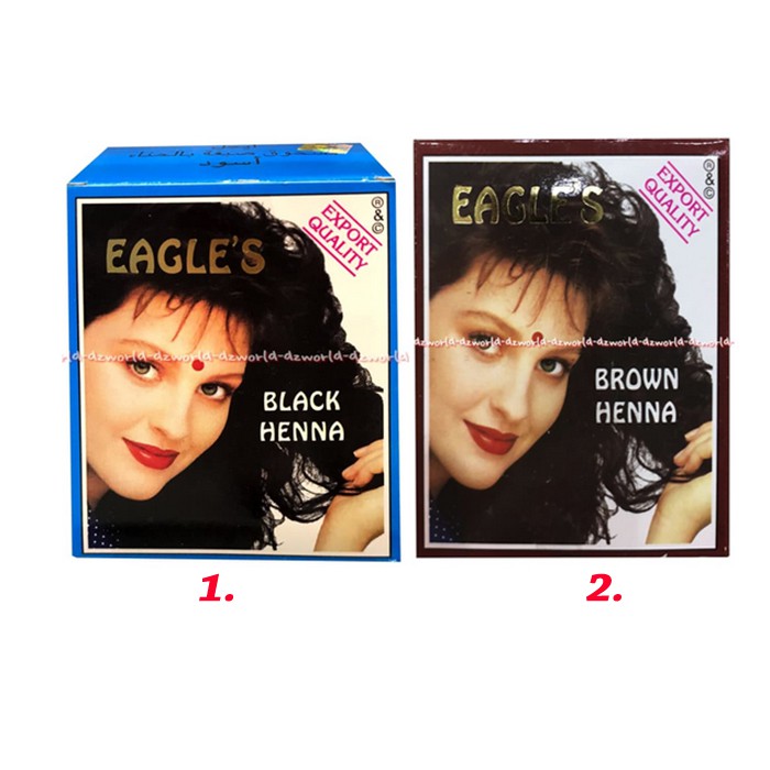 Eagle Black Henna Eagle Brown Cat Rambut Hitam Coklat Alami Hena 6pcs