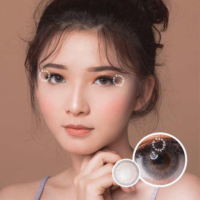 KawaiGankyu softlens - Kitty mini sheer gray (1botol)