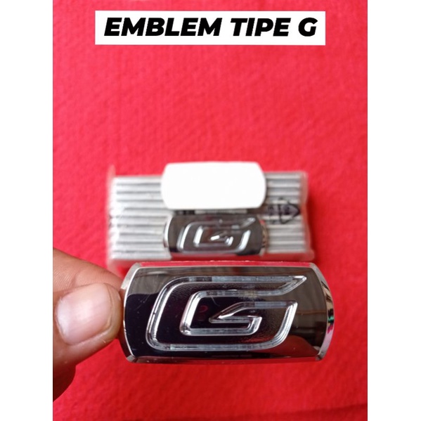 Emblem Logo Tulisan Huruf G Croom Putih Avanza Xenia Tinggal Pasang