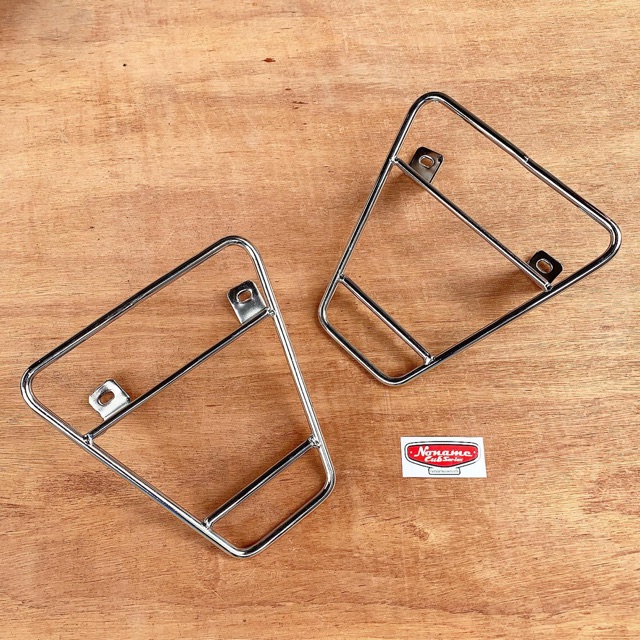 Besi dudukan side bag kantong honda win100 win 100 chrome kecil-Besi dudukan side bag kantong honda 