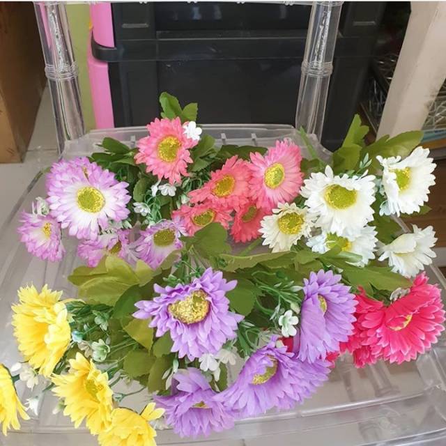 Bunga garbera artificial / Garbera artificial / Garbera kecil / Bunga artificial