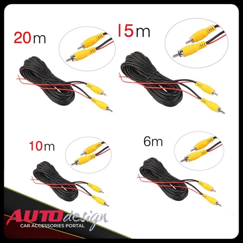 Kabel Video RCA untuk Monitor Kamera Mundur Mobil