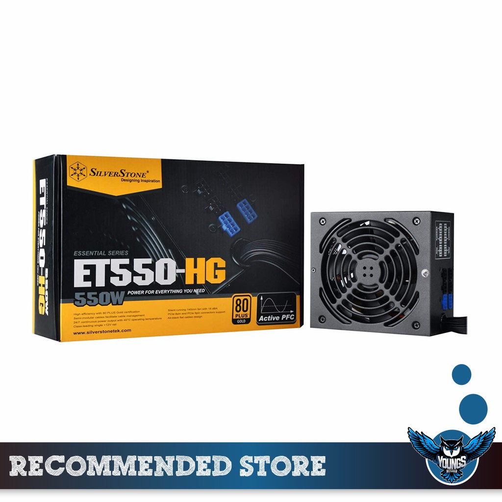 PSU SILVERSTONE 550W 80+ Gold Modular | ET550-HG Power Supply 550 Watt