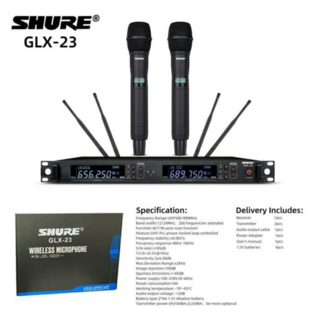 Mic wireless SHURE GLX-23 Mic Handhle