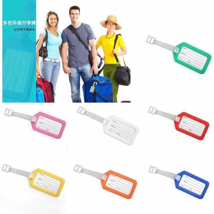 TRAVEL LUGGAGE TAG NAME TAG GANTUNGAN UNTUK DI KOPER TAS ANDA - Putih