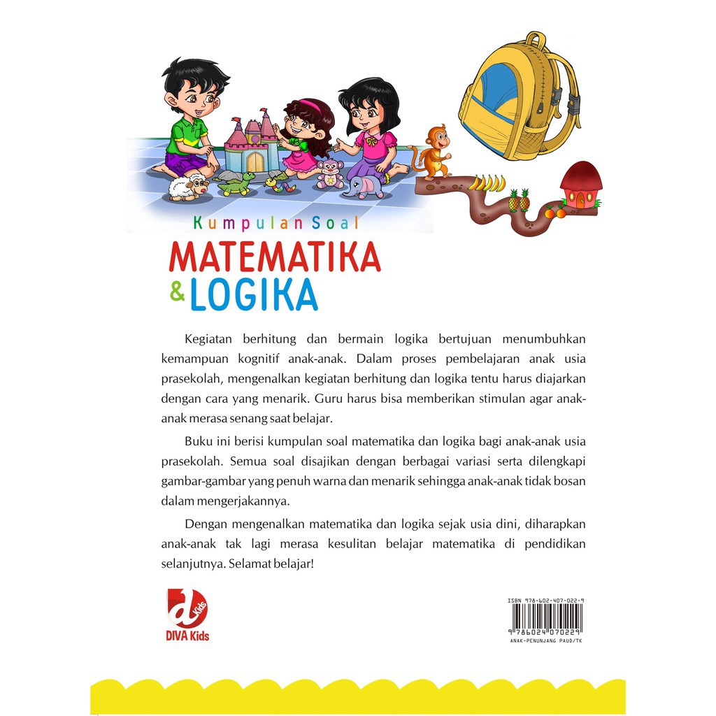 Buku Kumpulan Soal Matematika Dan Logika Untuk Tk Diva Press Shopee Indonesia