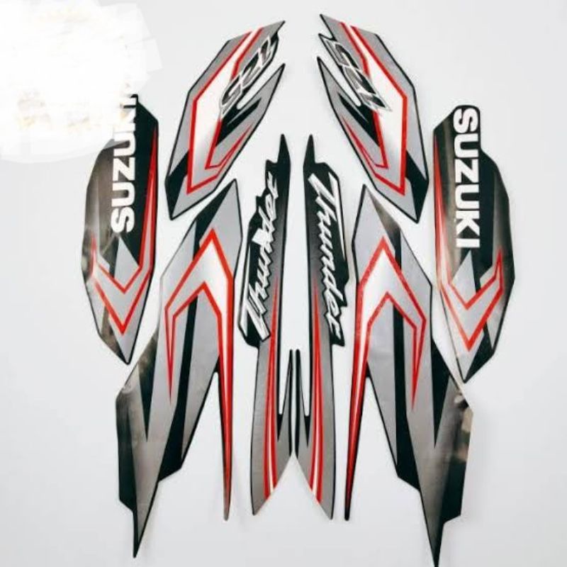 striping lis stiker standar Ori suzuki thunder 125 hitam 2010 stiker Ori thunder 125 2010