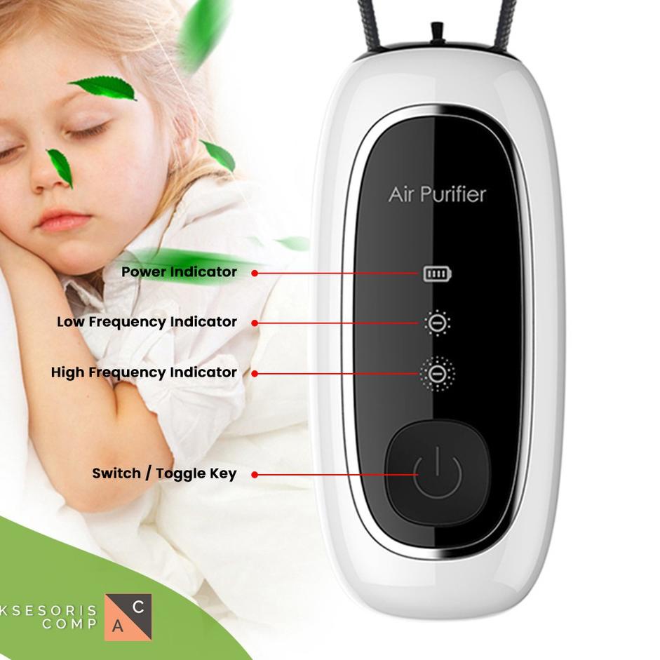 Air Purifier Wearable Necklace Mini Personal Air Freshener Portable M9 Ionizer