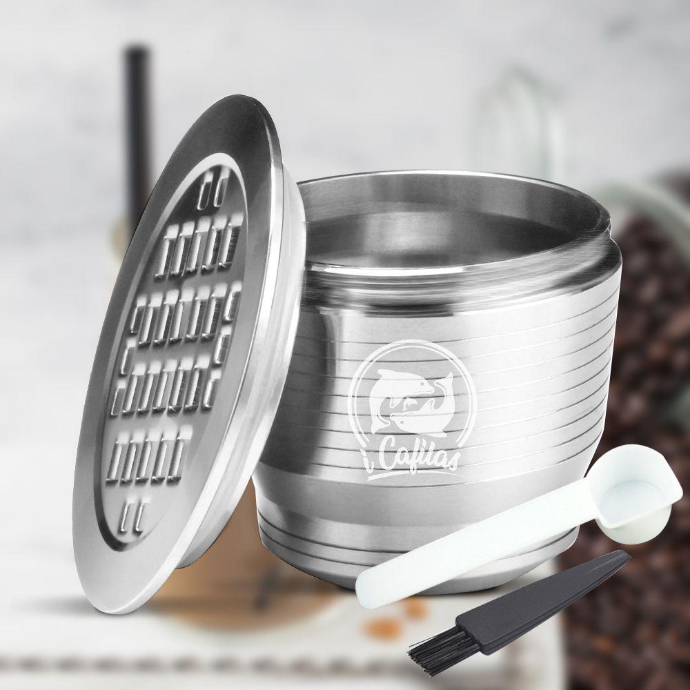 Solighter Coffee Capsule Bar Stainless Steel Kopi Espresso Crema Maker Reusable Pods