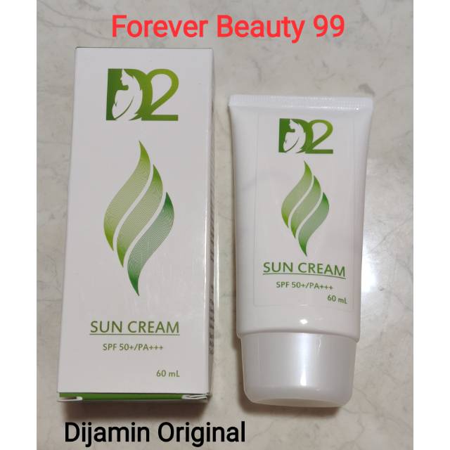 D2 Sun Cream SPF 50 + / PA +++ 60 ml - BPOM - sunscreen Original - sunblock waterproof