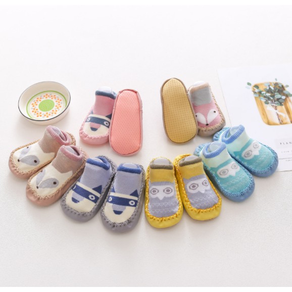 Sepatu Bayi Anti Slip / Prewalker Kaos Kaki Anak Korea Pattern Moccasins