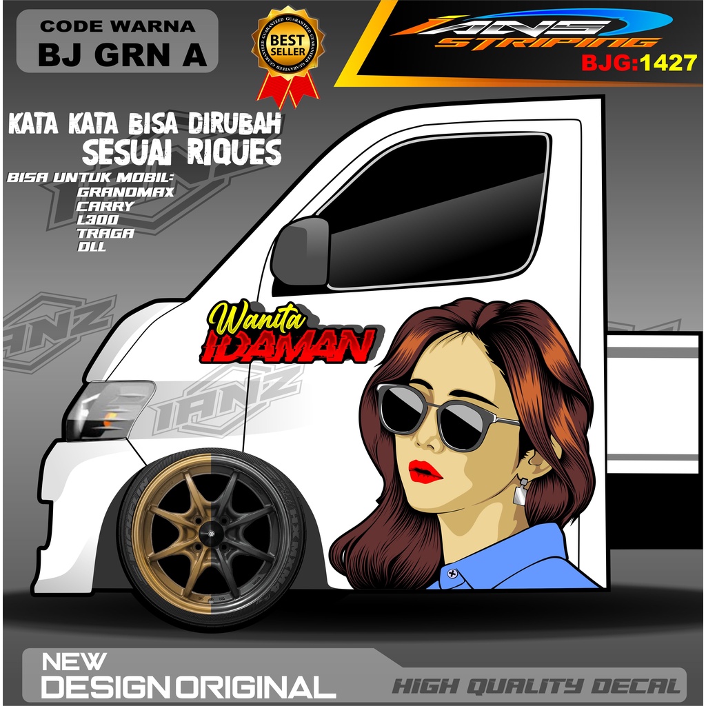 STIKER PINTU GRANMAX / DECAL PINTU L300 / STIKER MOBIL PICK UP