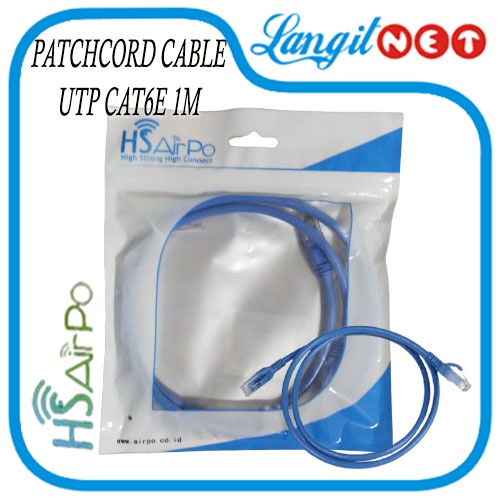 HS AIRPO UTP CAT6E PATCH CORD CABLE 1 METER HS PC6U 1M