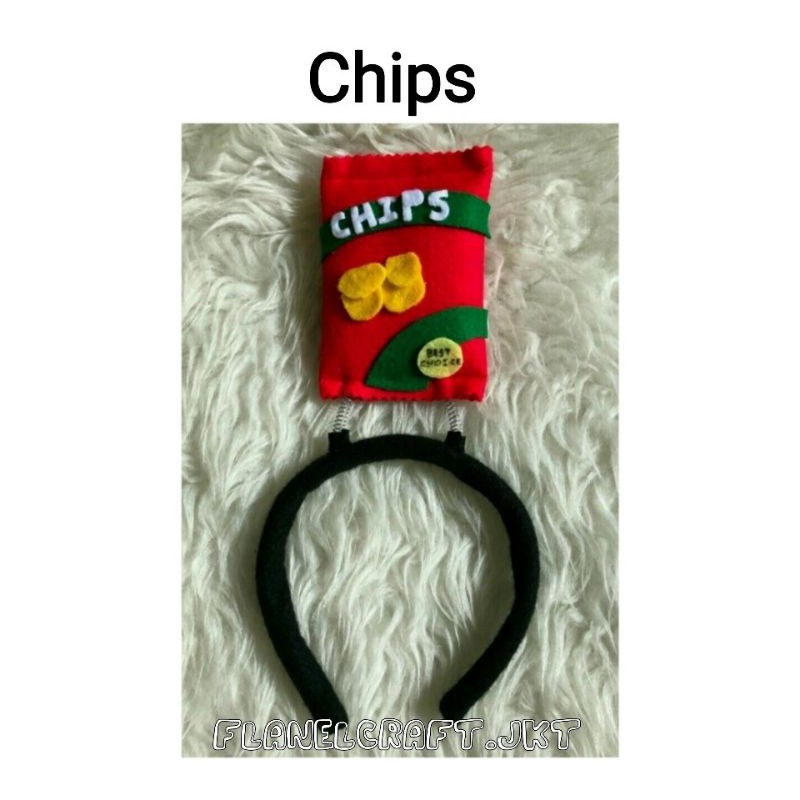 Bando cemilan bando snack makanan ringan Chips headbandl ciki anak makanan anak cemilan anak aksesor